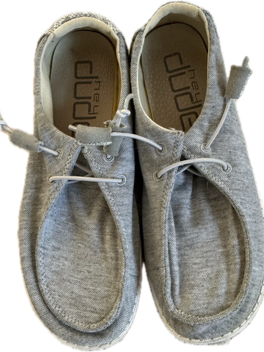 Hey Dude Womens Grey Casual Slip-On Shoes